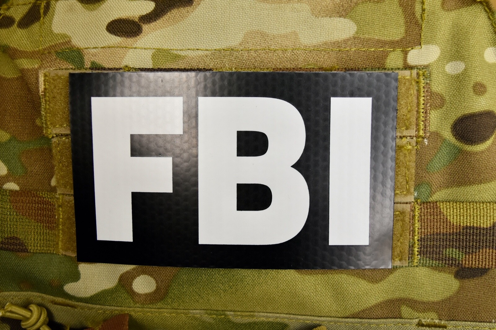 Large Infrared FBI Patch Black White IR Federal Bureau Of Investigations