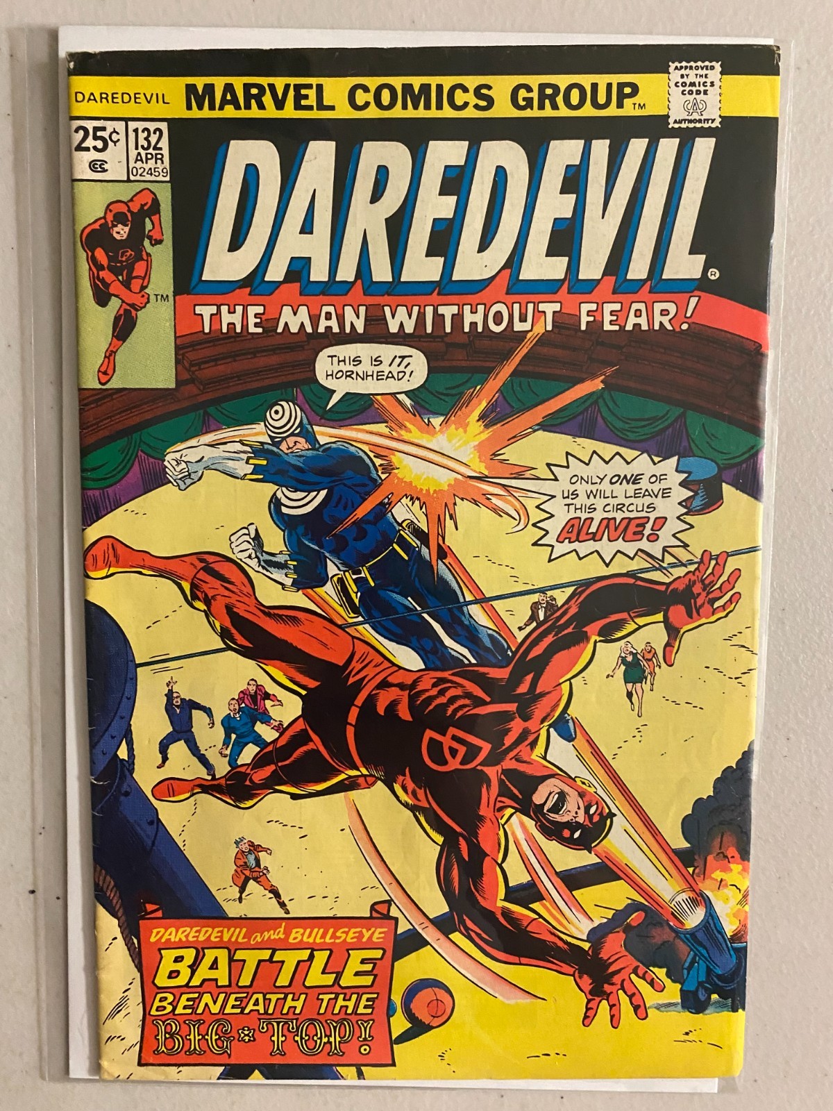 Daredevil #132 2nd appearance Bullseye MVS intact 5.0 (1976)