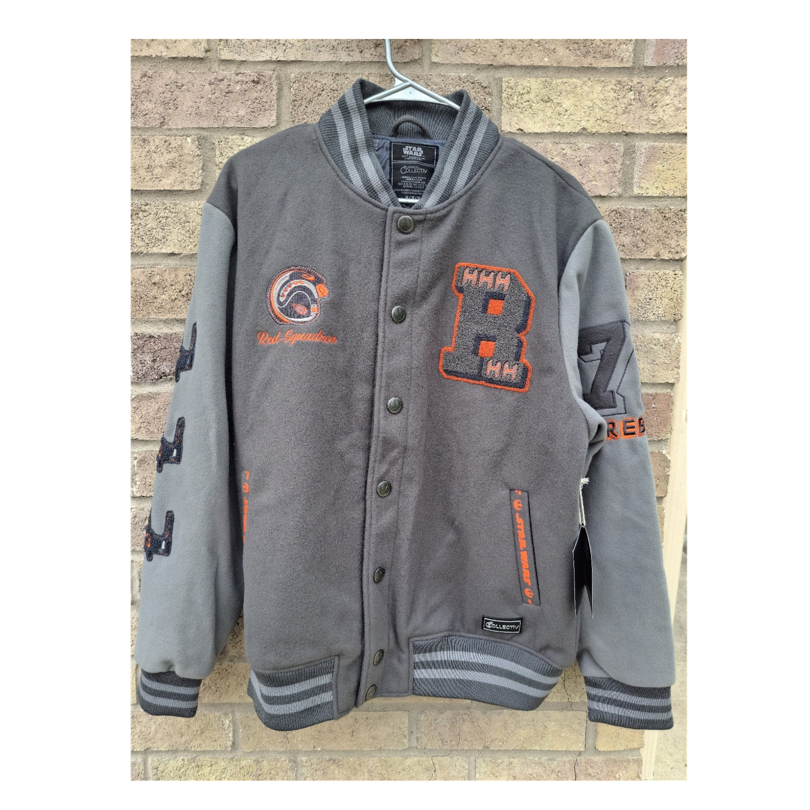 Loungefly Collectiv Star Wars Red Squadron Rebels Jacket Gray Orange M 2024