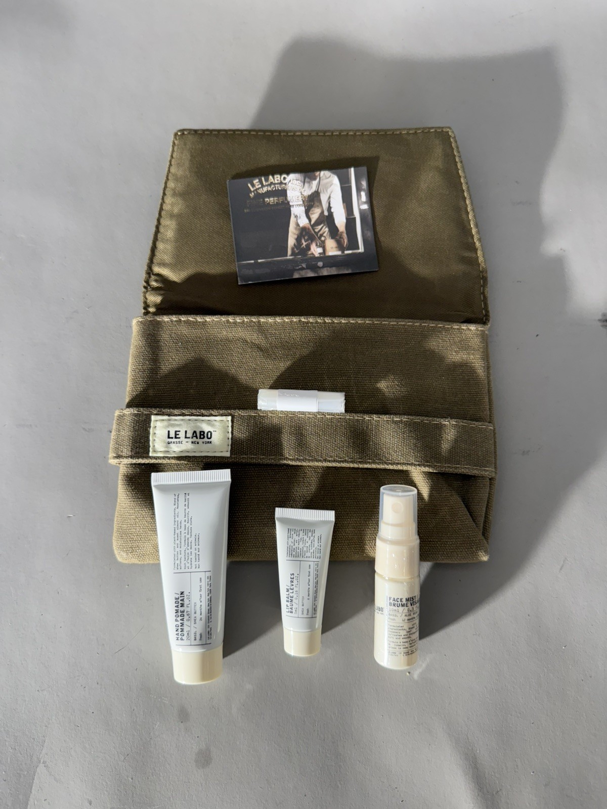 LE LABO Amenity Kit ~Singapore Airlines  Business Class Canvas Pouch