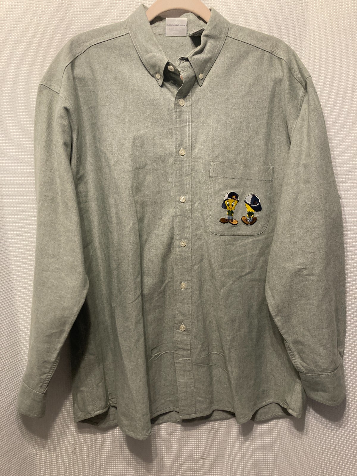 Vintage 1994 Acme Clothing Co Looney Tunes Tweety Bird Button Down Shirt Mens L Vintage 1994 Acme Clothing Co Looney Tunes Tweety Bird Button Down Shirt Mens L