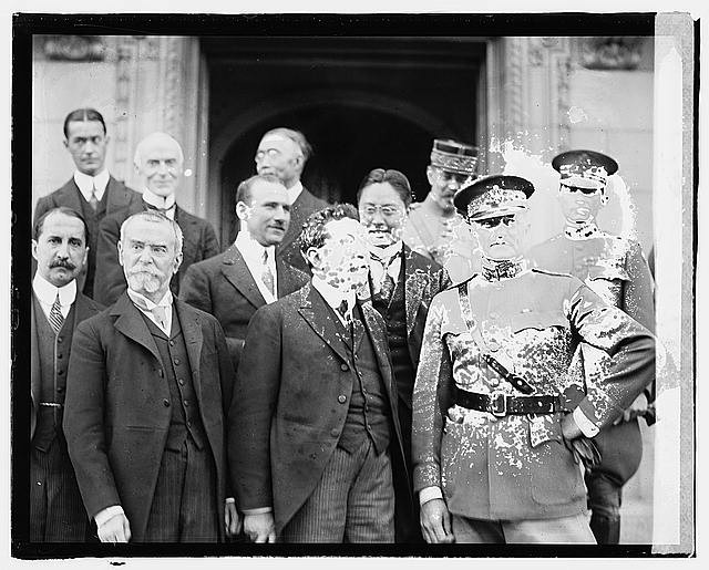 Photo:French Embassy Group Men 1920 diplomats uniformed officers