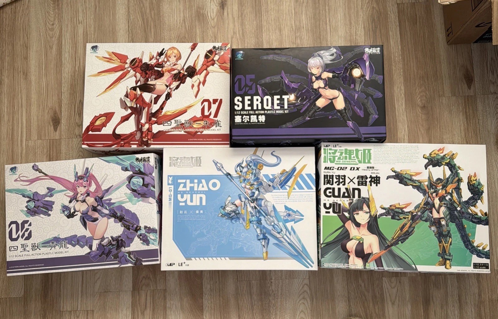 3 Eastern Model ATK Girl Serqet 1/12 scale.  MS General MG-01 MS General MG-02