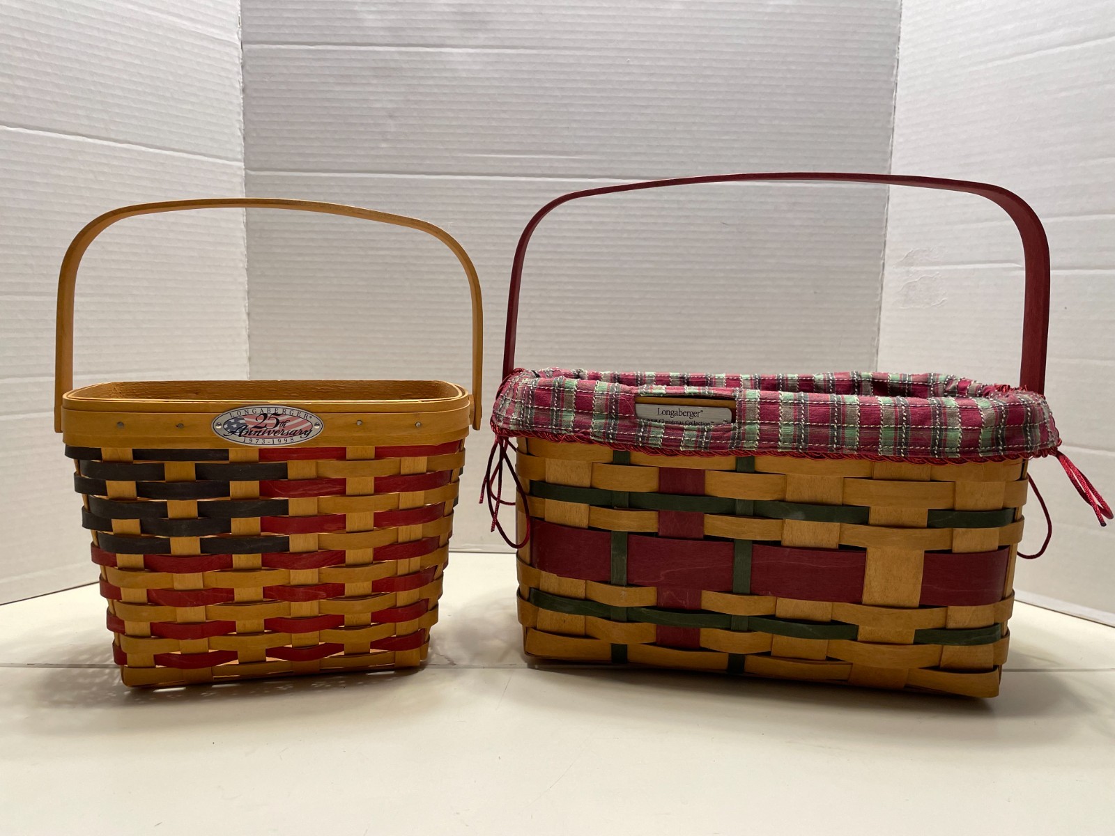 Lot Of 2 Longaberger Handmade Baskets 1998 & 2008 Lot Of 2 Longaberger Handmade Baskets 1998 & 2008