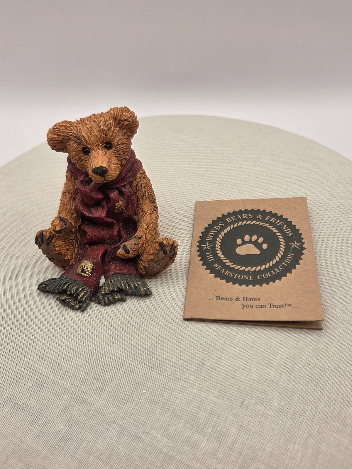 Boyds Bears And Friends Grenville With Red Scarf #2003-08 Retired Boyds Bears And Friends Grenville With Red Scarf #2003-08 Retired