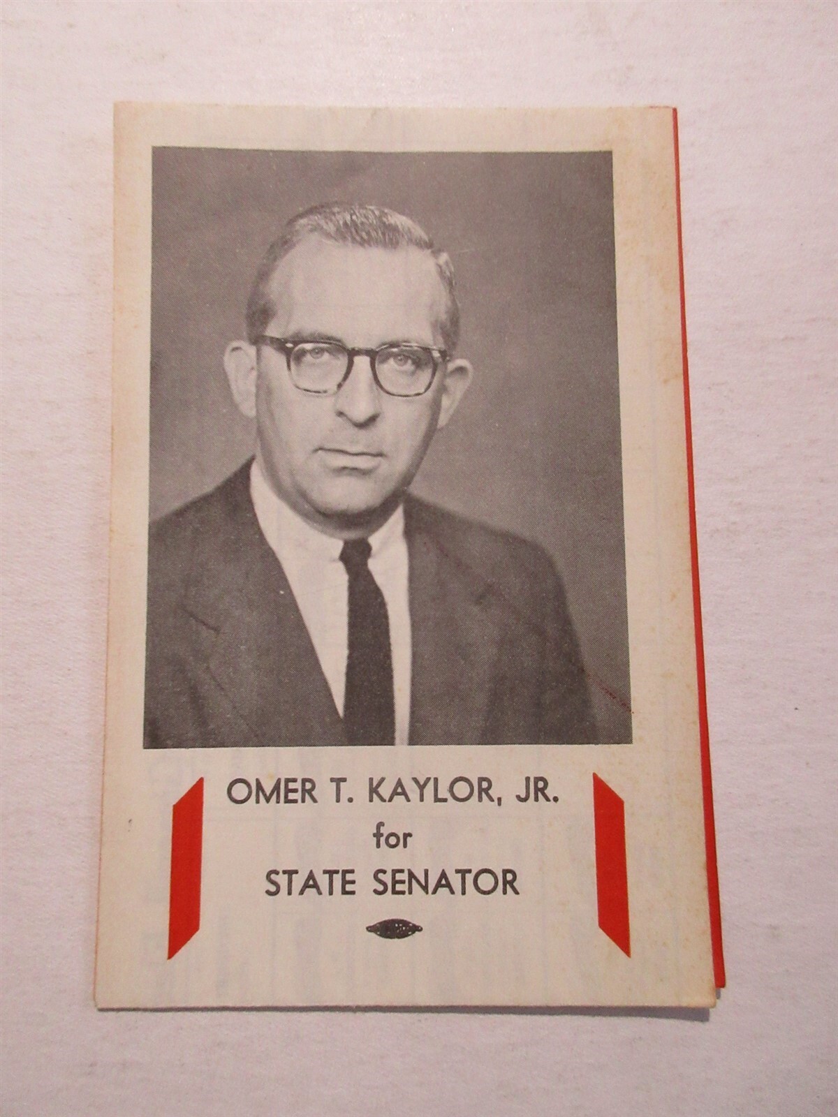 1958 OMER T TAYLOR for State Senate vintage brochure with Sample Ballot Maryland 1958 OMER T TAYLOR for State Senate vintage brochure with Sample Ballot Maryland