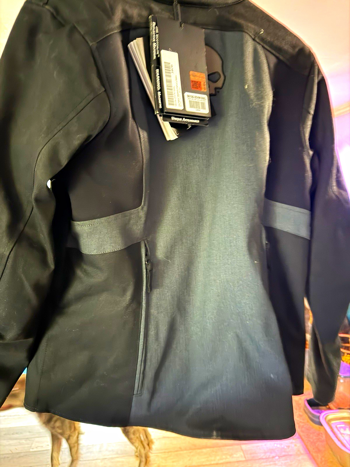 Harley-Davidson Black Motorcycle Jacket w/ Skull Back Graphic Logo  women’s Lrg