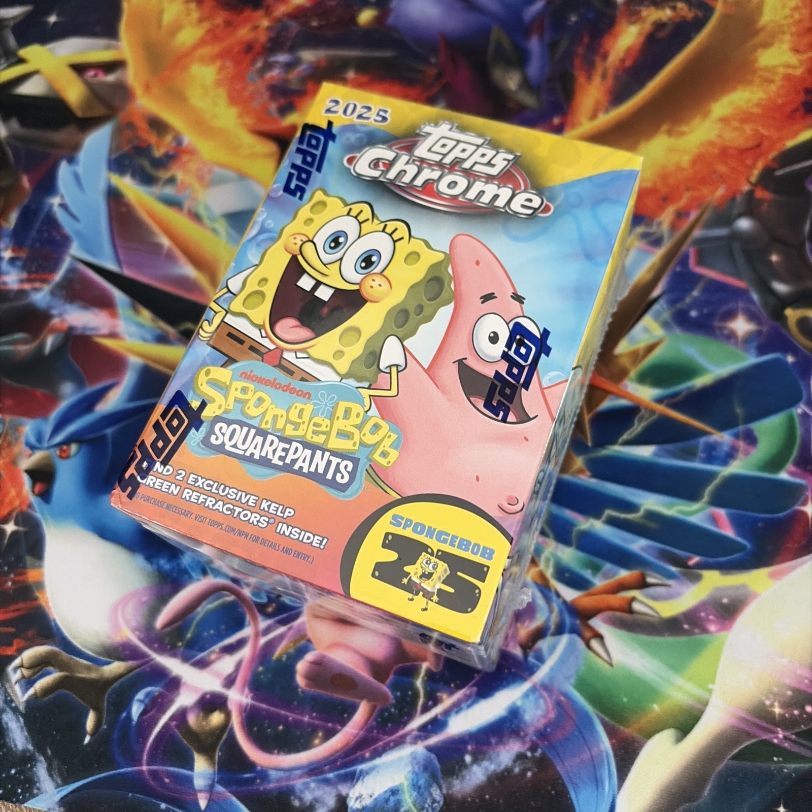 2025 Topps Chrome SpongeBob SquarePants 25th Anniversary Blaster Box Sealed
