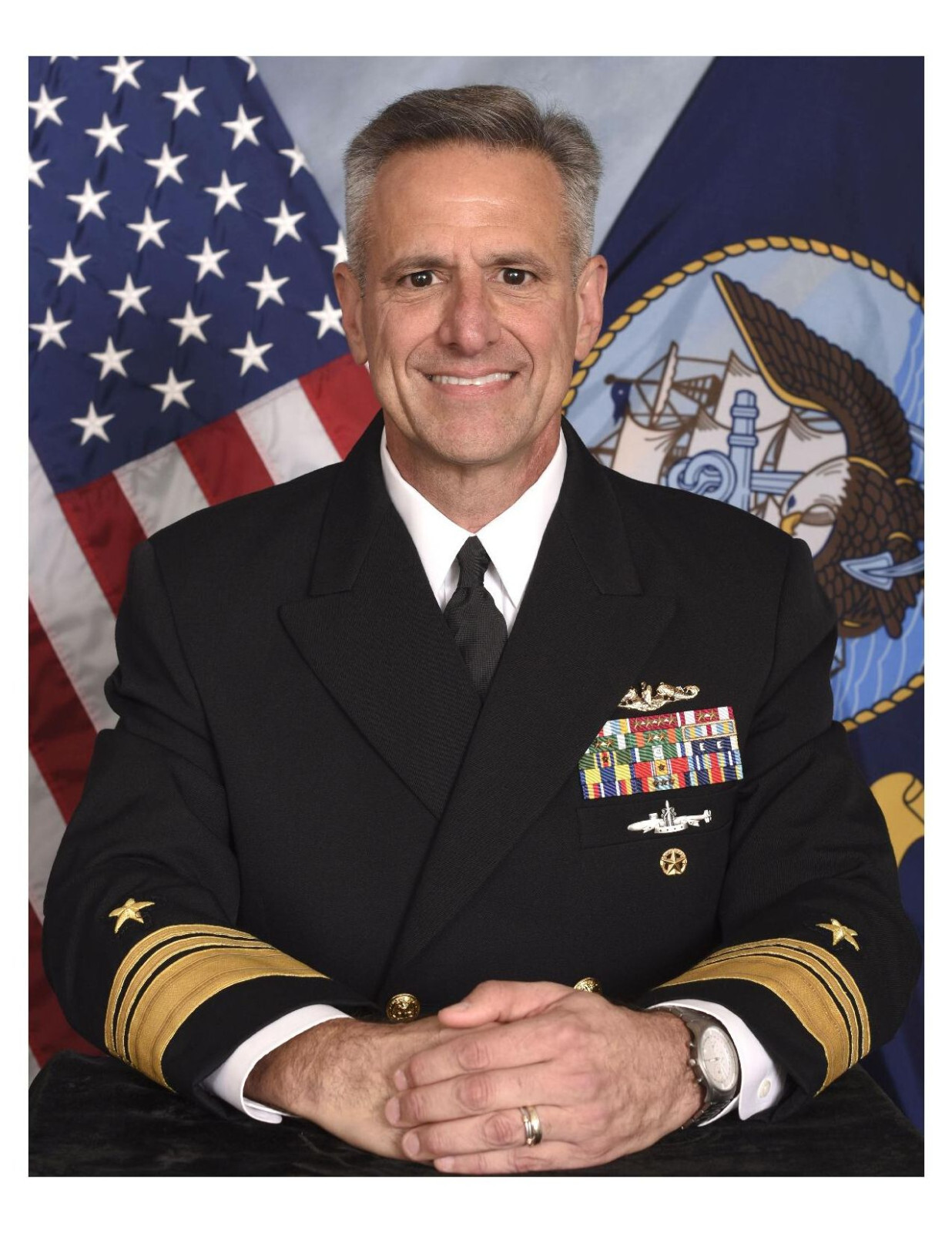 United States Navy Admiral Robert P. Burke 8x10 Photo On 8.5