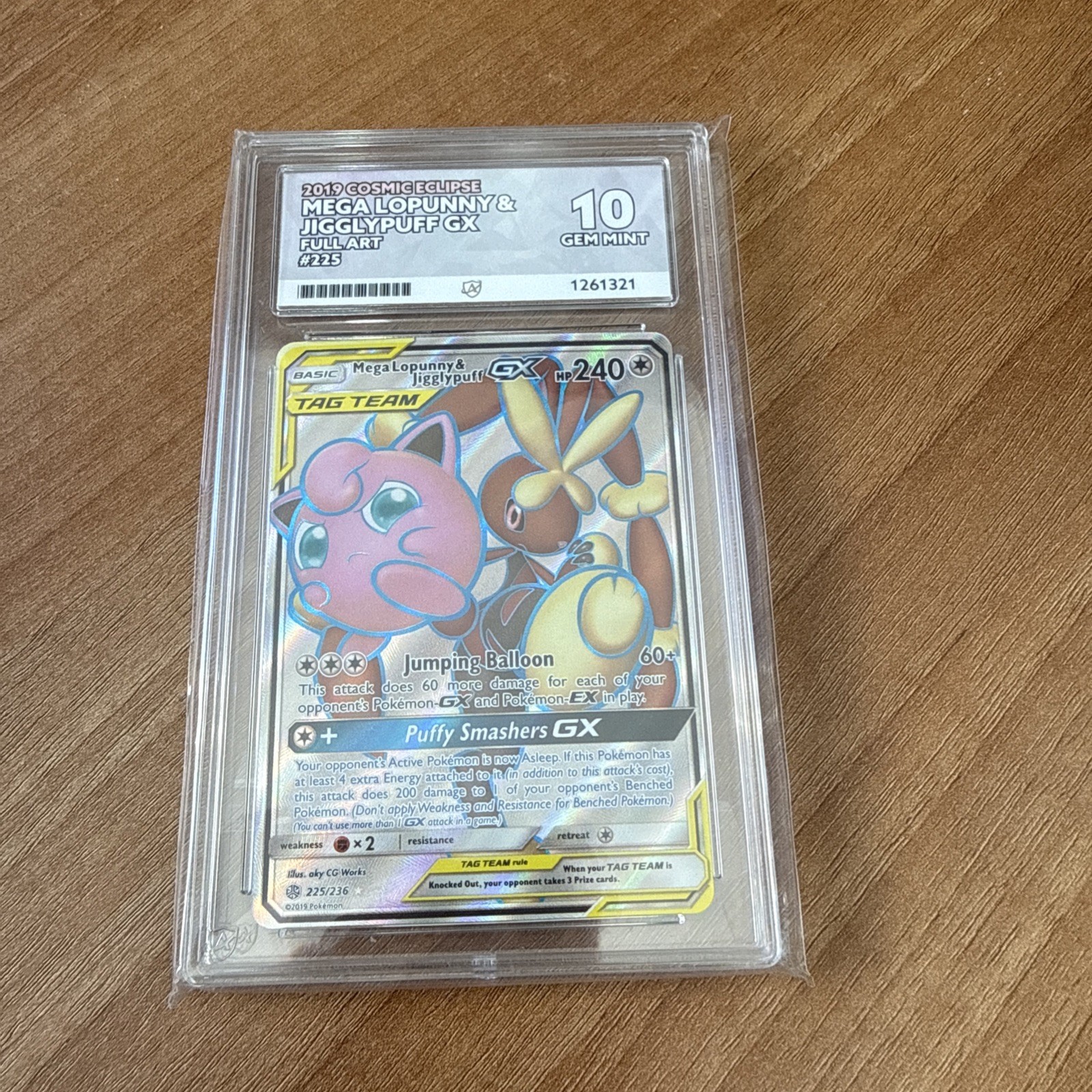 Mega Lopunny & Jigglypuff Tag Team GX 225/236  Cosmic Eclipse - Ace 10