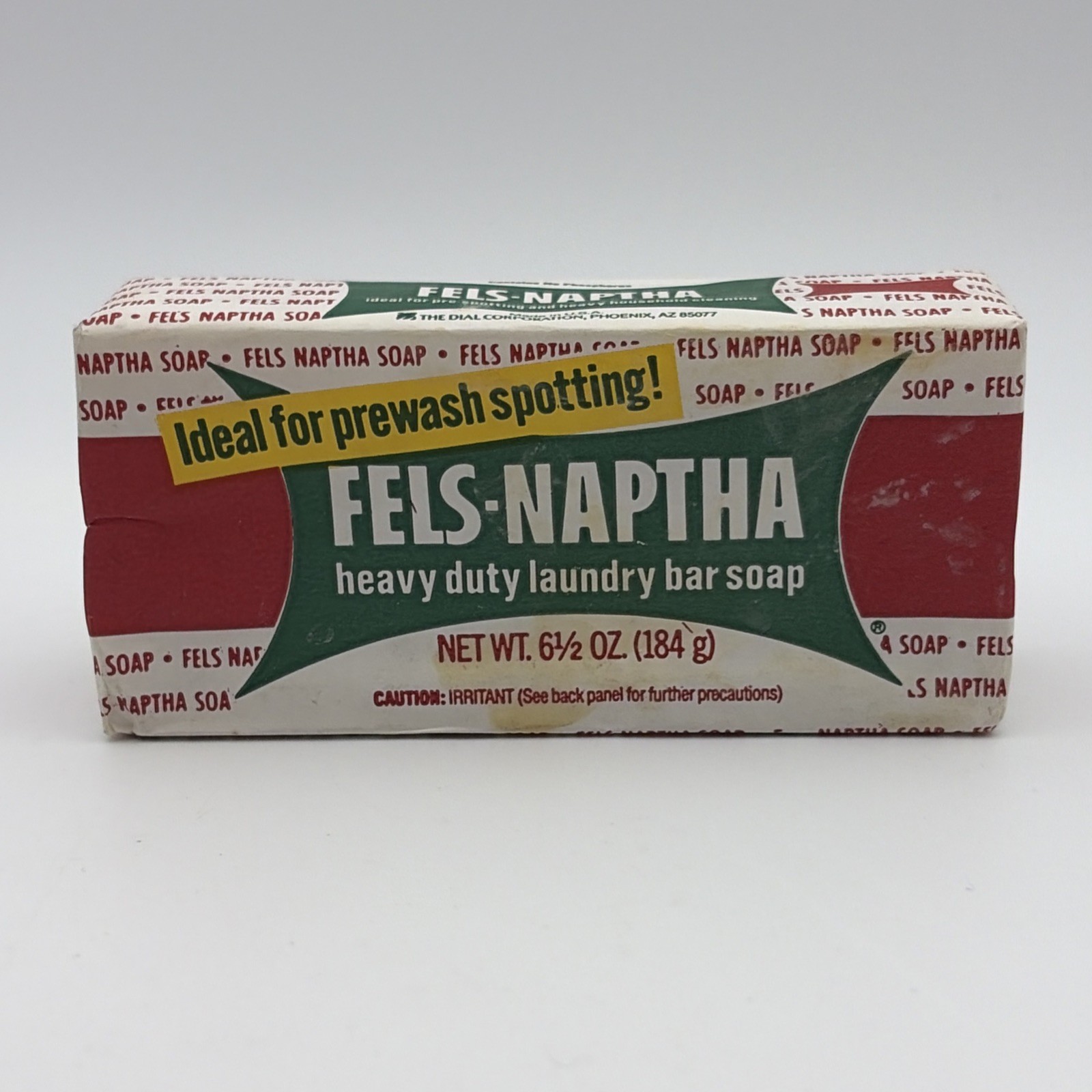 Fels Naptha Heavy Duty Laundry Bar Soap 6.5 oz Original Sealed Purex USA Vintage