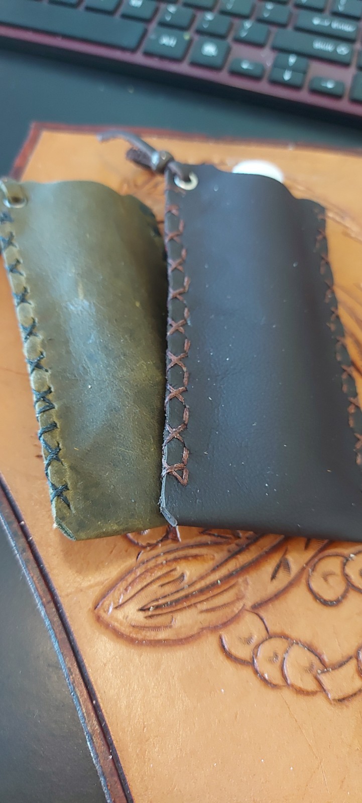 bundle of 2 leather pocket slips for your 5\ bundle of 2 leather pocket slips for your 5\