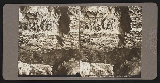 Photo:Wind Cave SD Kimball Music Hall 1907 Cave Interior Stereo View