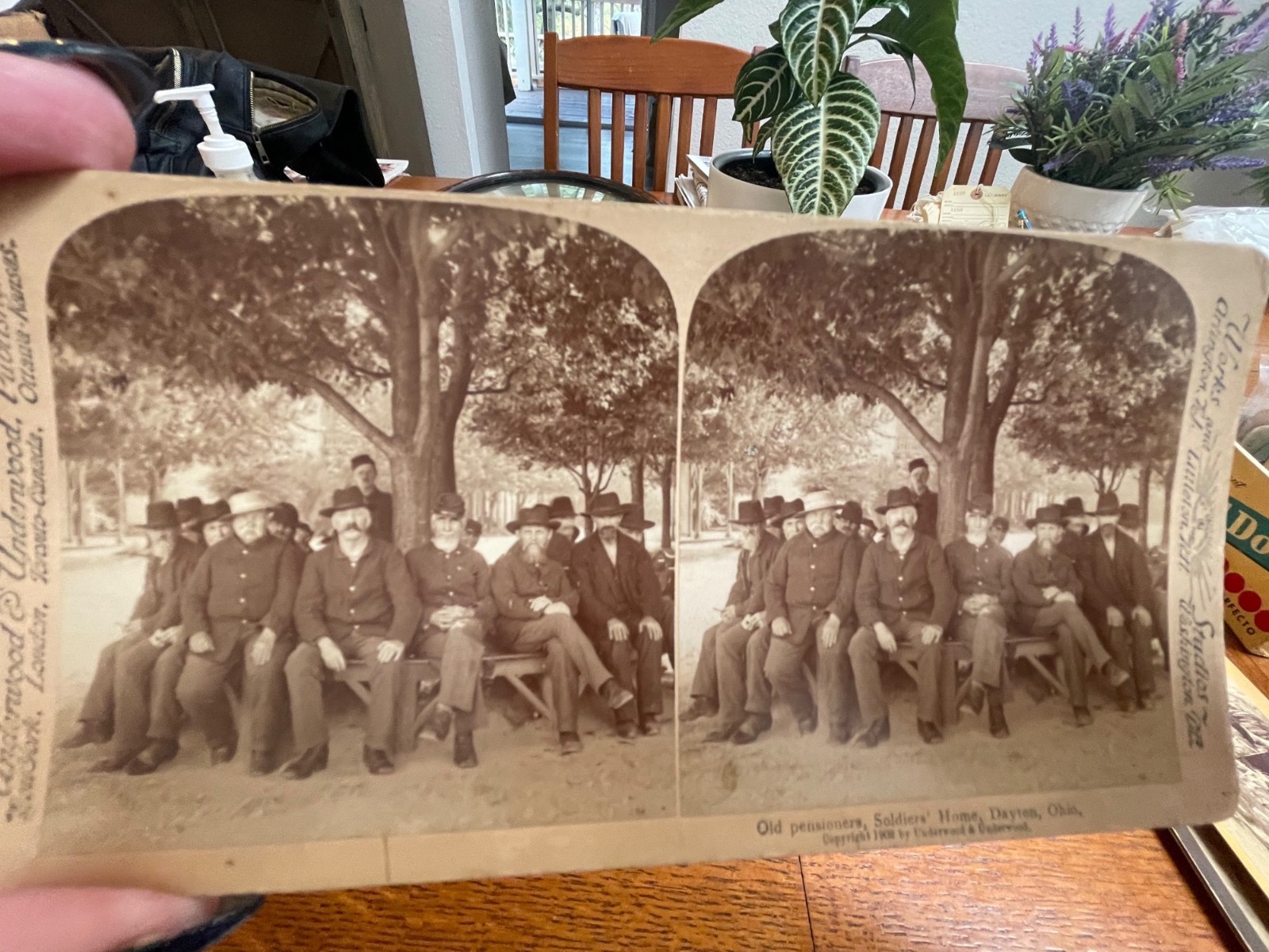 Antique 1903 Underwood Stereoview Card Soldiers Home Dayton Ohio Historic Photo