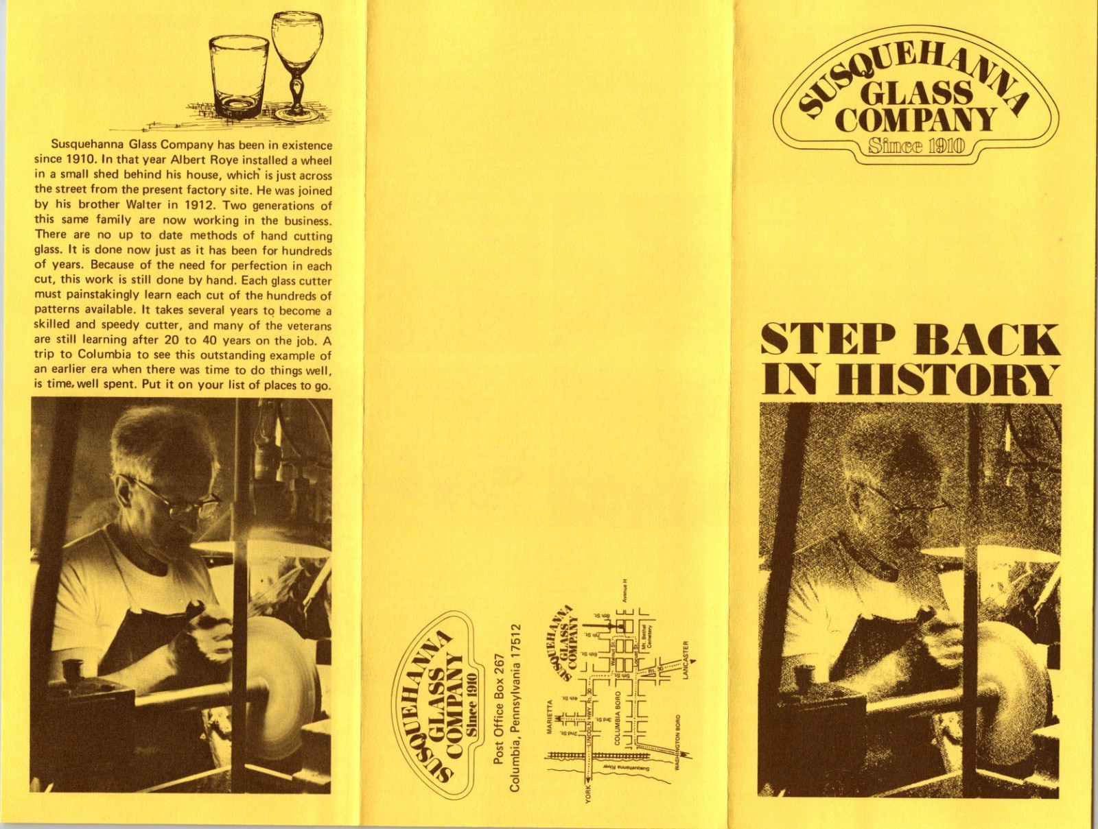 Susquehanna Glass Company 1910 Vintage Travel Leaflet 4A6