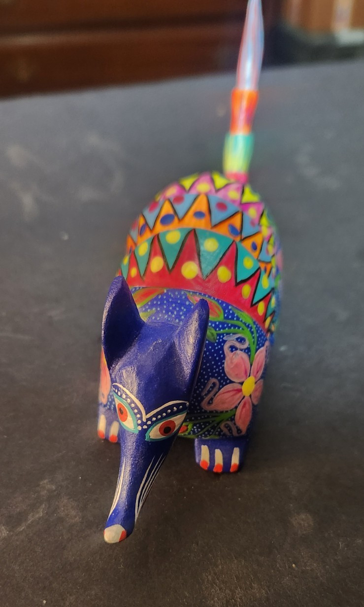 Handcrafted mexican armadillo folk art by Paquita Arroyo Handcrafted mexican armadillo folk art by Paquita Arroyo