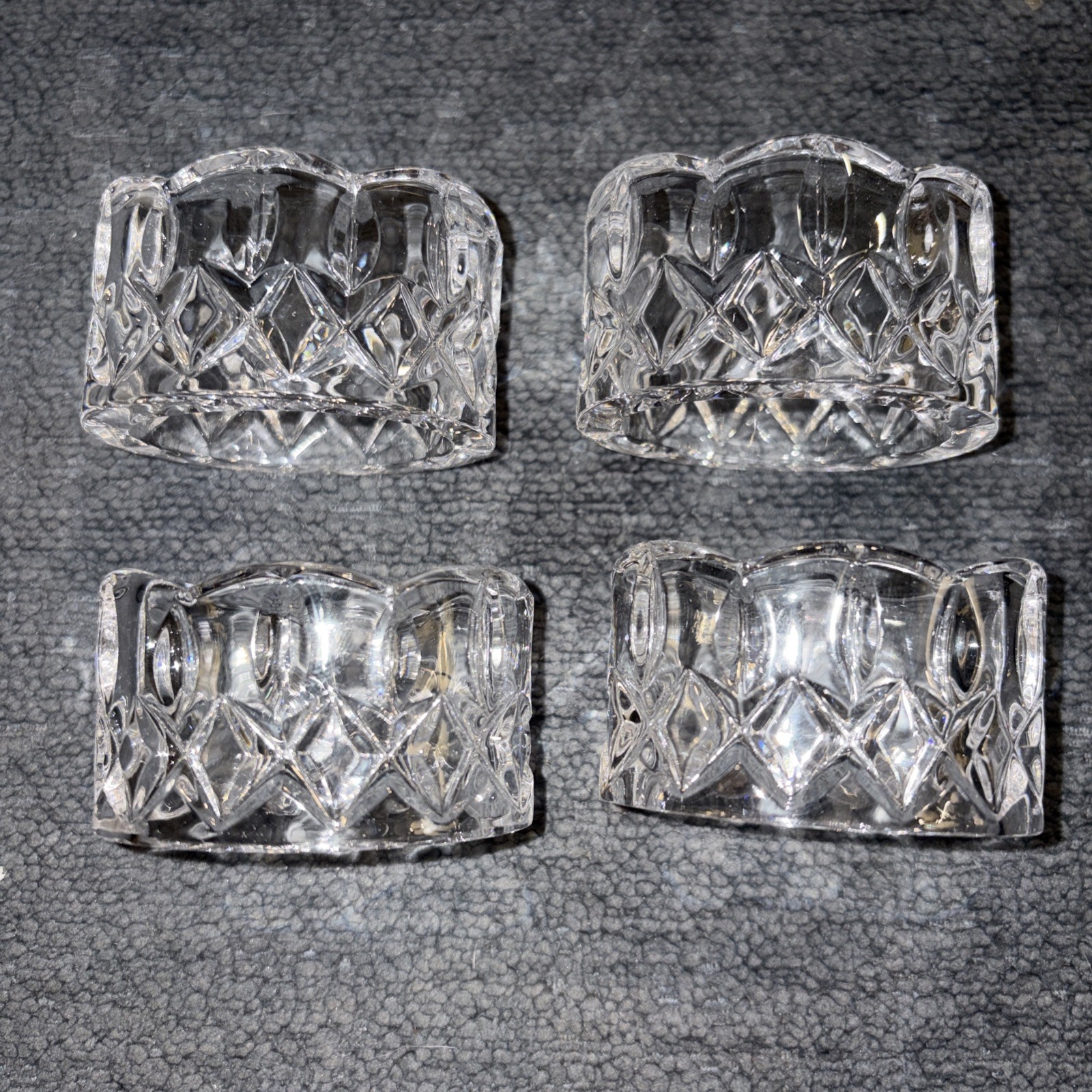 Gorham King Edward Crystal Napkin Rings Set Of 4 Gorham King Edward Crystal Napkin Rings Set Of 4