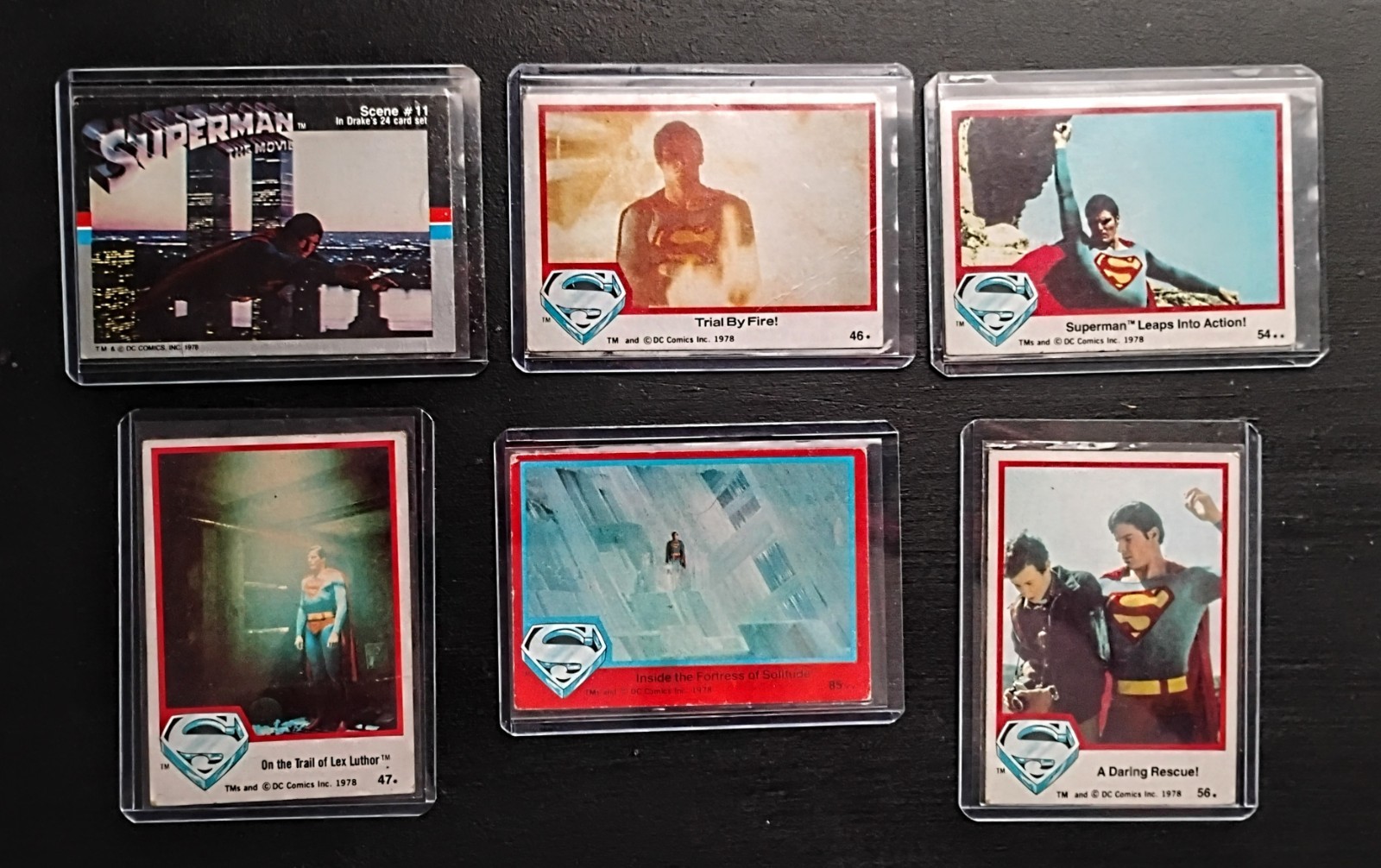 Topps 1978 Superman The Movie 6 Card Lot Topps 1978 Superman The Movie 6 Card Lot