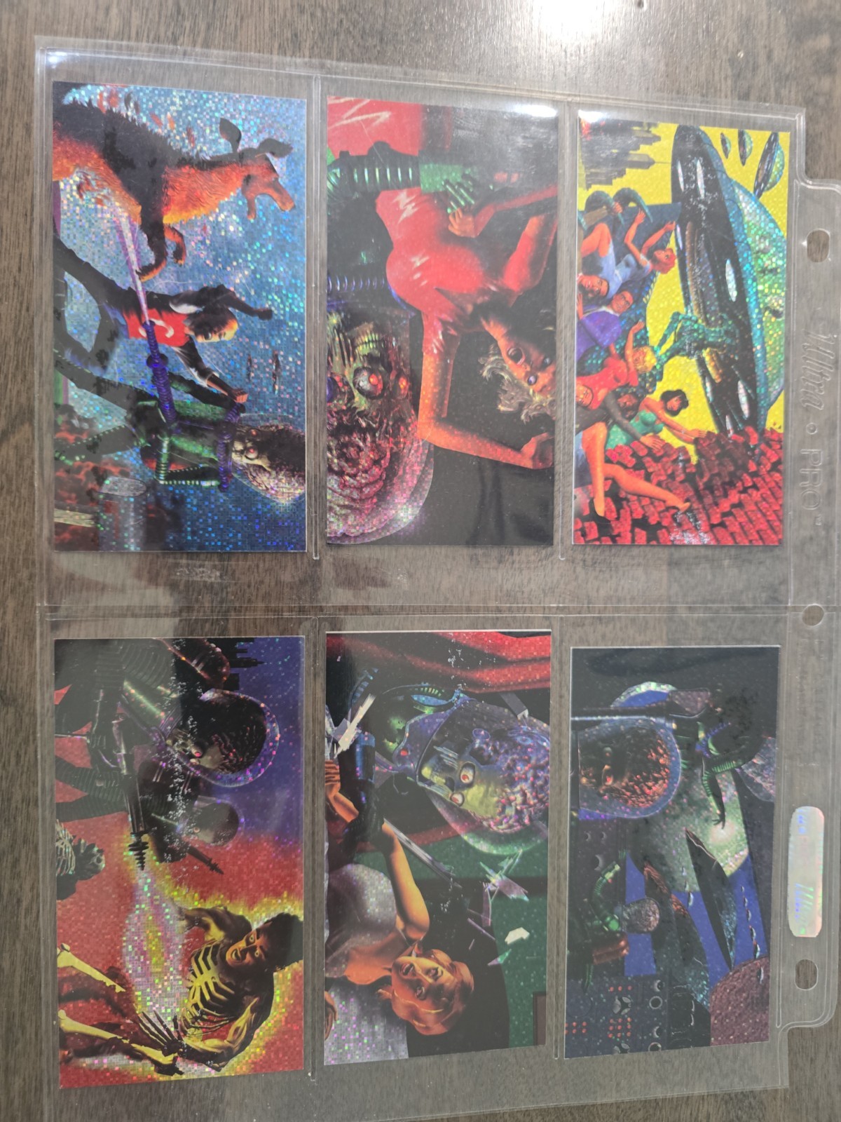 Topps 1996 MARS ATTACKS THE MOVIE DESTRUCT-O-RAMA Chase Card Set Of 6, Mint.