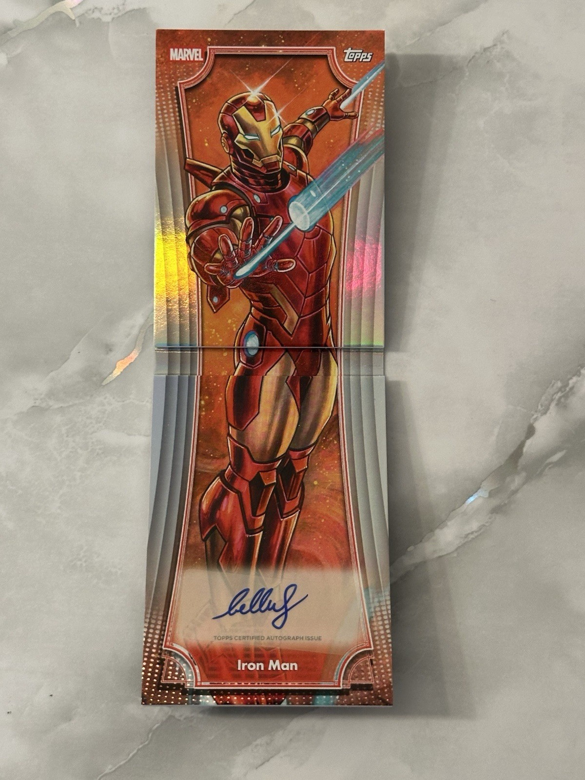 Topps 2026 Marvel Neon Giant-Sized Booklet Autograph Iron Man GS-6 Topps 2026 Marvel Neon Giant-Sized Booklet Autograph Iron Man GS-6