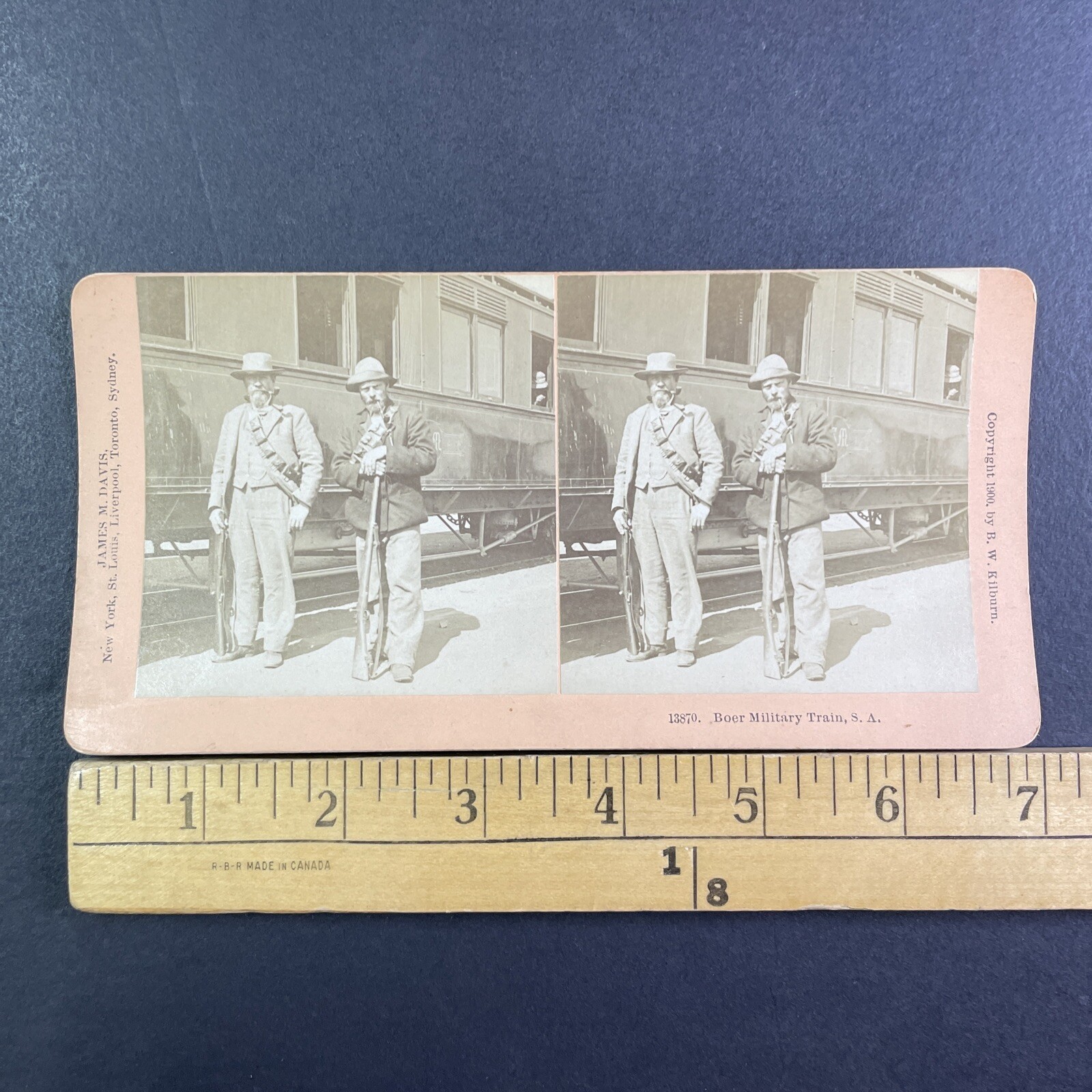 Boer Military Train Stereoview B. W. Kilburn James M. Davis 1900 South Africa