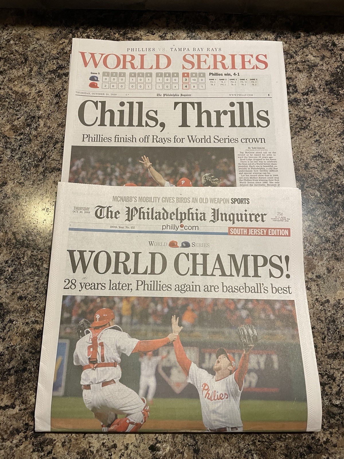 2008 Philadelphia Phillies Baseball World Series Champions Newspaper. 2008 Philadelphia Phillies Baseball World Series Champions Newspaper.