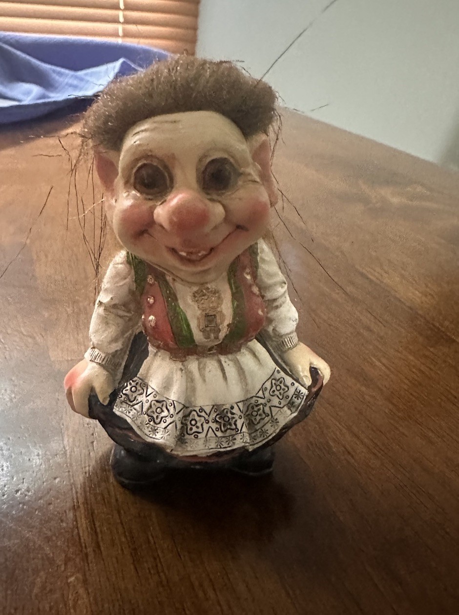 Vintage 90s Nyform Norwegian Troll Figurine - Female Troll