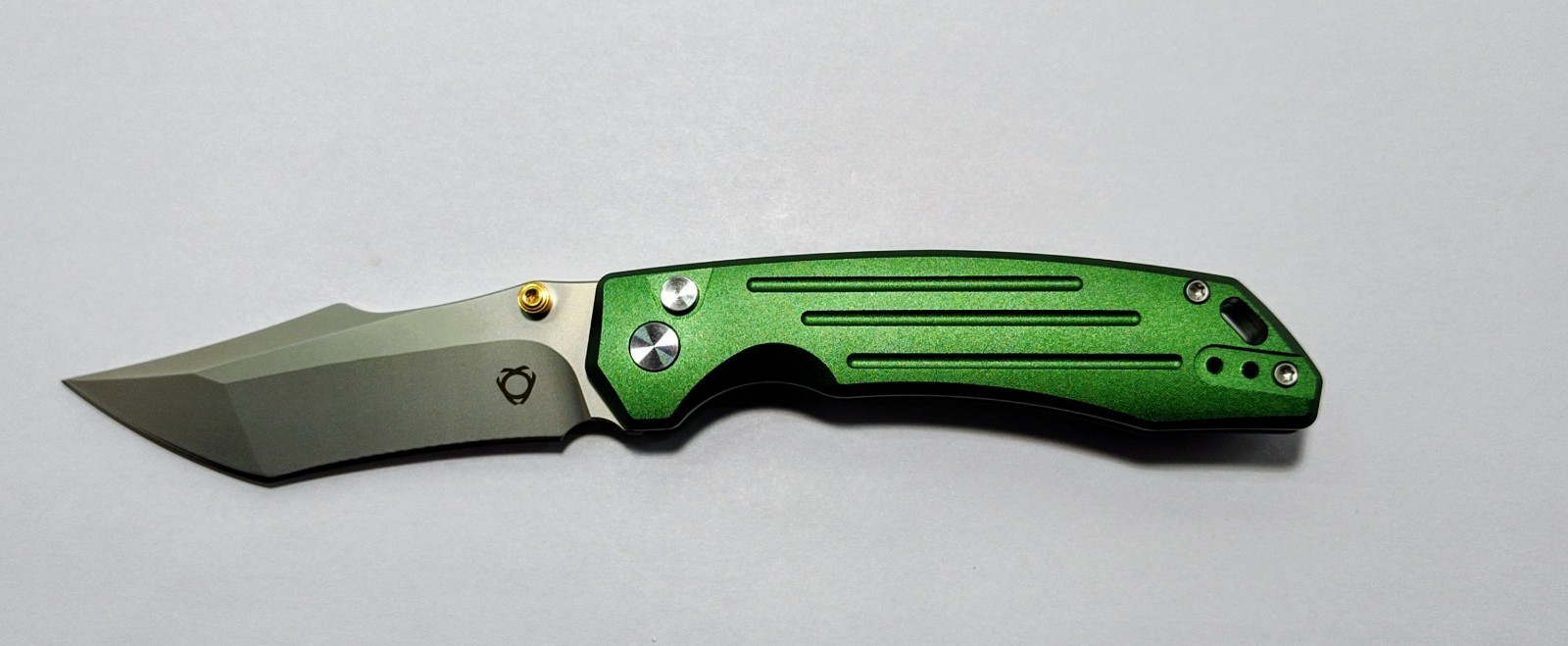 Two SixLeaf SL-82 Recurve Tanto cmpnd grind14c28n 1-Gray/1-Green Aluminium Frame Two SixLeaf SL-82 Recurve Tanto cmpnd grind14c28n 1-Gray/1-Green Aluminium Frame