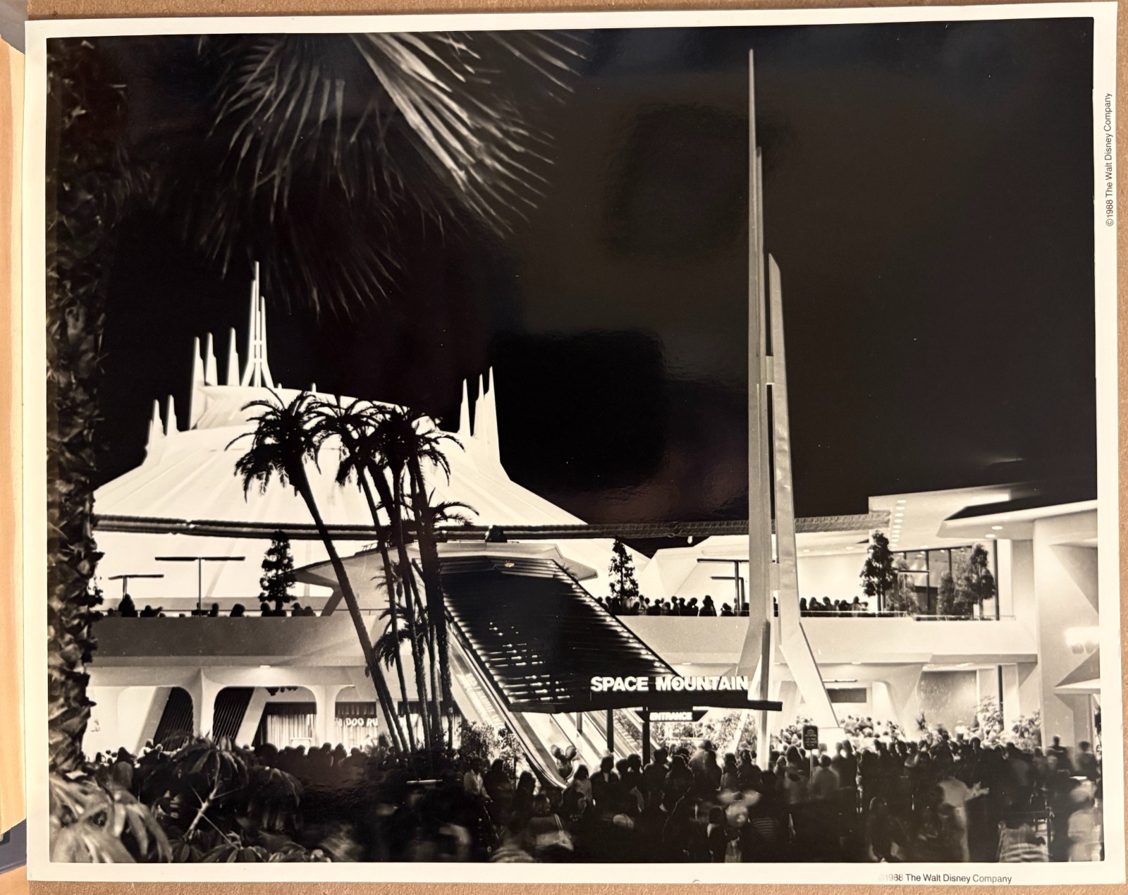 DISNEYLAND SPACE MOUNTAIN Tomorrowland Original Press Photo 8x10 NM