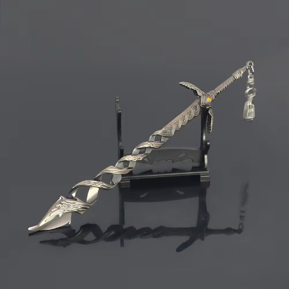 22cm Elden Ring Godslayer's Greatsword Key Chain Keyring Keychains Replica