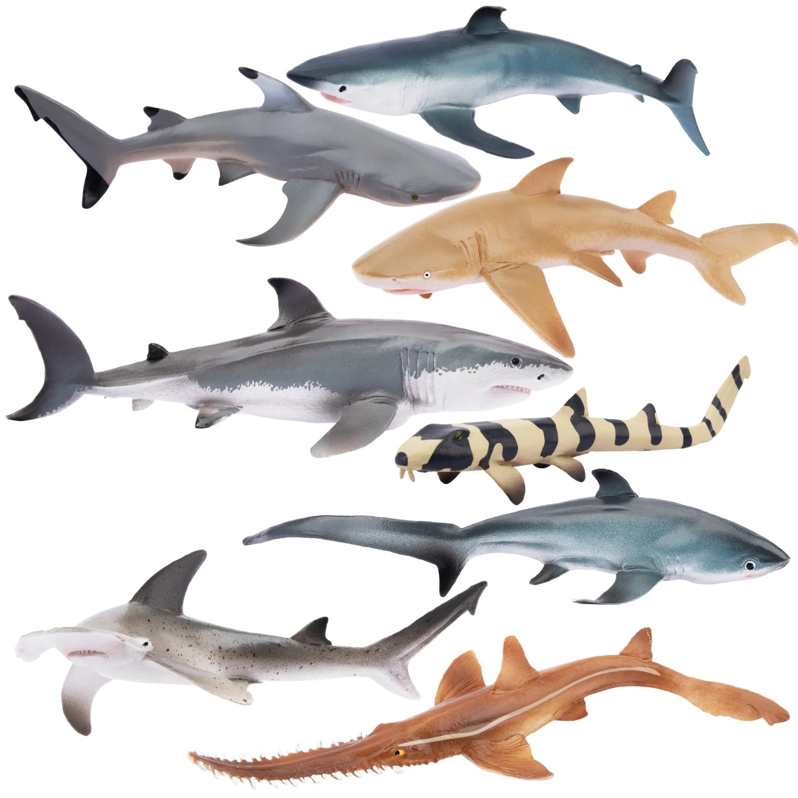 Toymany 8-pcs shark Animal Figurine, Realistic, Collectible Hand-painted Toy Set Toymany 8-pcs shark Animal Figurine, Realistic, Collectible Hand-painted Toy Set
