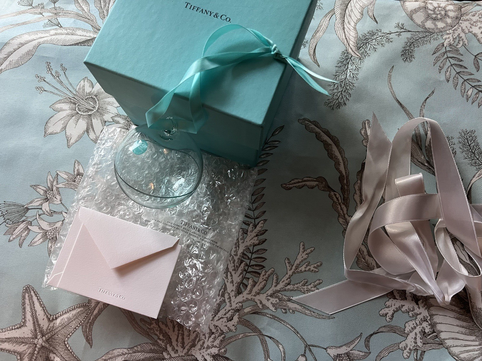 Tiffany & Co. Christmas Ornament Crystal Ball 2018 RARE w/defects