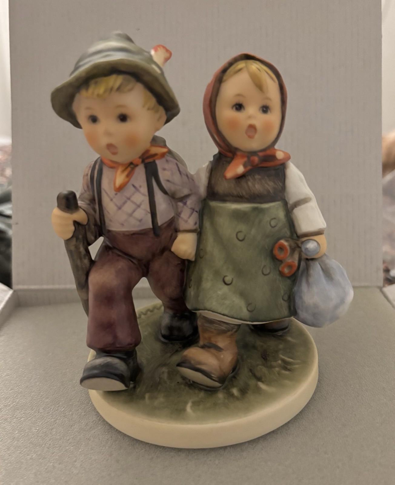 Vintage 1972 Goebel Hummel Going Home #383 Porcelain Figurine West Germany Vintage 1972 Goebel Hummel Going Home #383 Porcelain Figurine West Germany