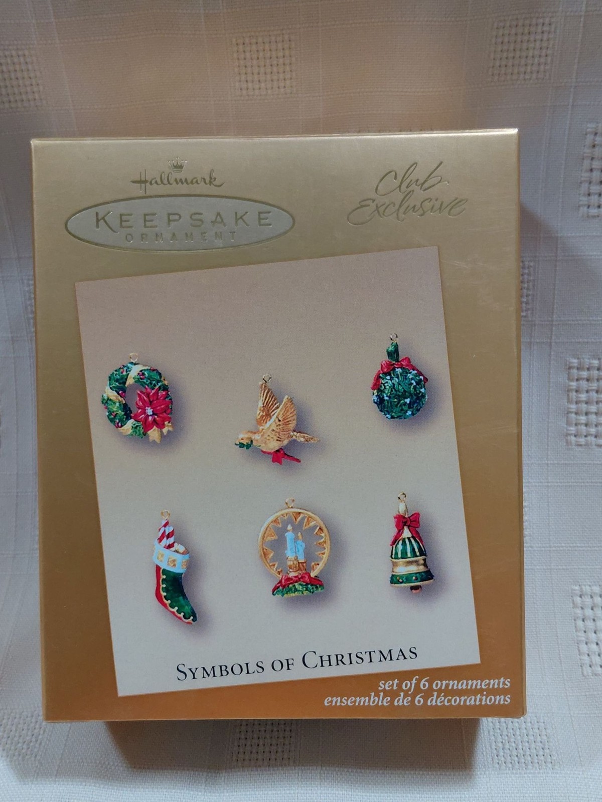 NOB Symbols Of Christmas Mini Ornament Set Of 6 Hallmark Keepsake Club Exclusive