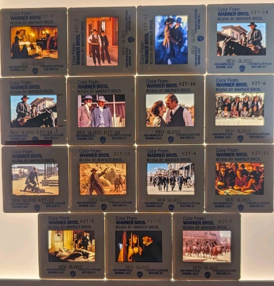 WYATT EARP KEVIN COSTNER GENE HACKMAN DENNIS  LOTOF15 ORIG 35mmColorSlides A1332