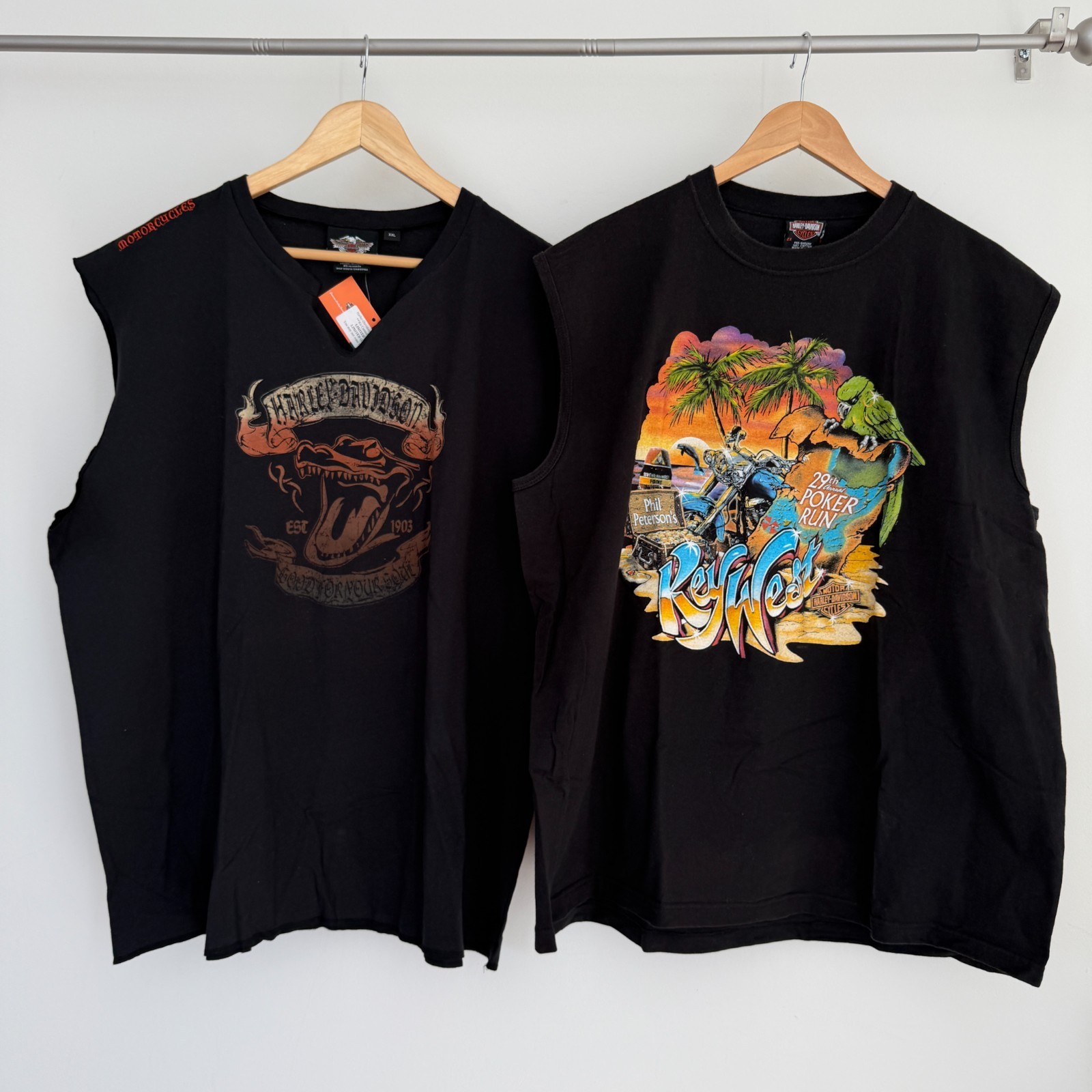 Harley Davidson T Shirts Mens 2X Lot of 2 Muscle Tank Limited Edition & Key West Harley Davidson T Shirts Mens 2X Lot of 2 Muscle Tank Limited Edition & Key West