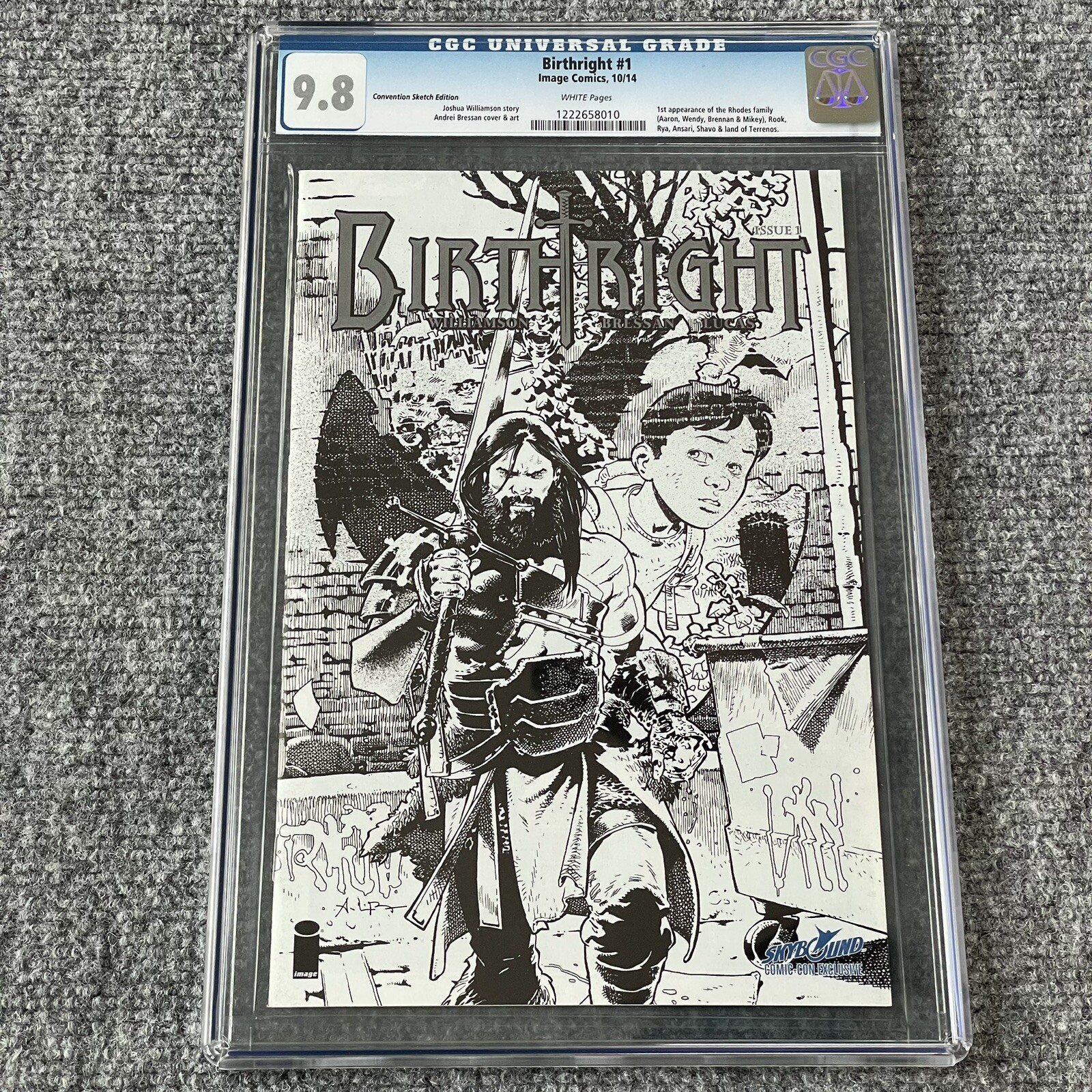 Birthright #1 CGC 9.8 NYCC Con 2014 Sketch Variant Edition Image Comics
