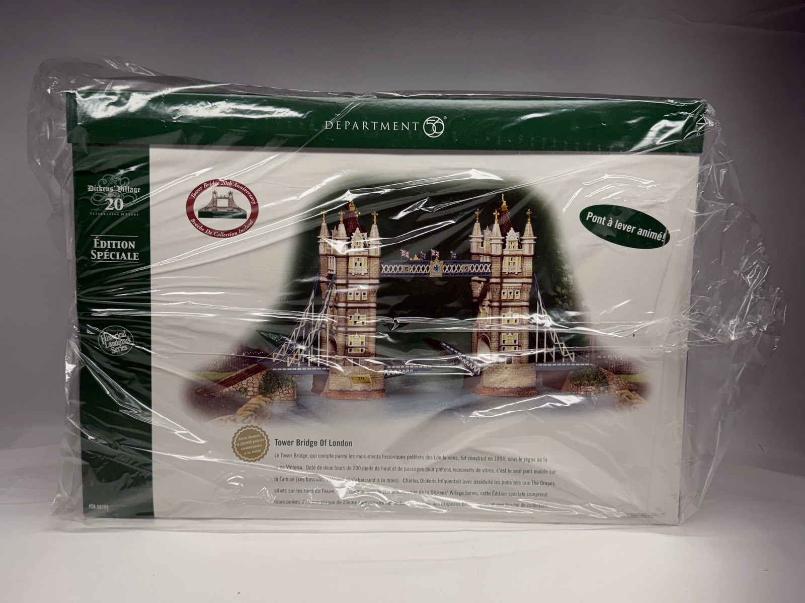 Department 56 Tower Bridge of London Landmark Series 1997 Retired Unopened NIB