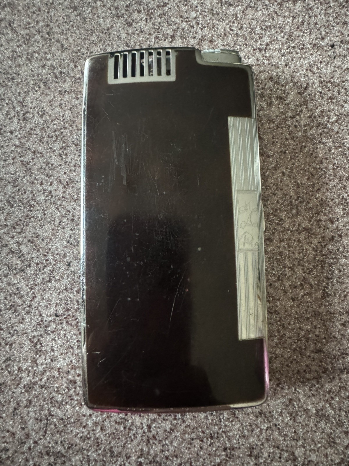 Vtg 1930s Art Deco RONSON PAL CIGARETTE CASE & LIGHTER  (no box)