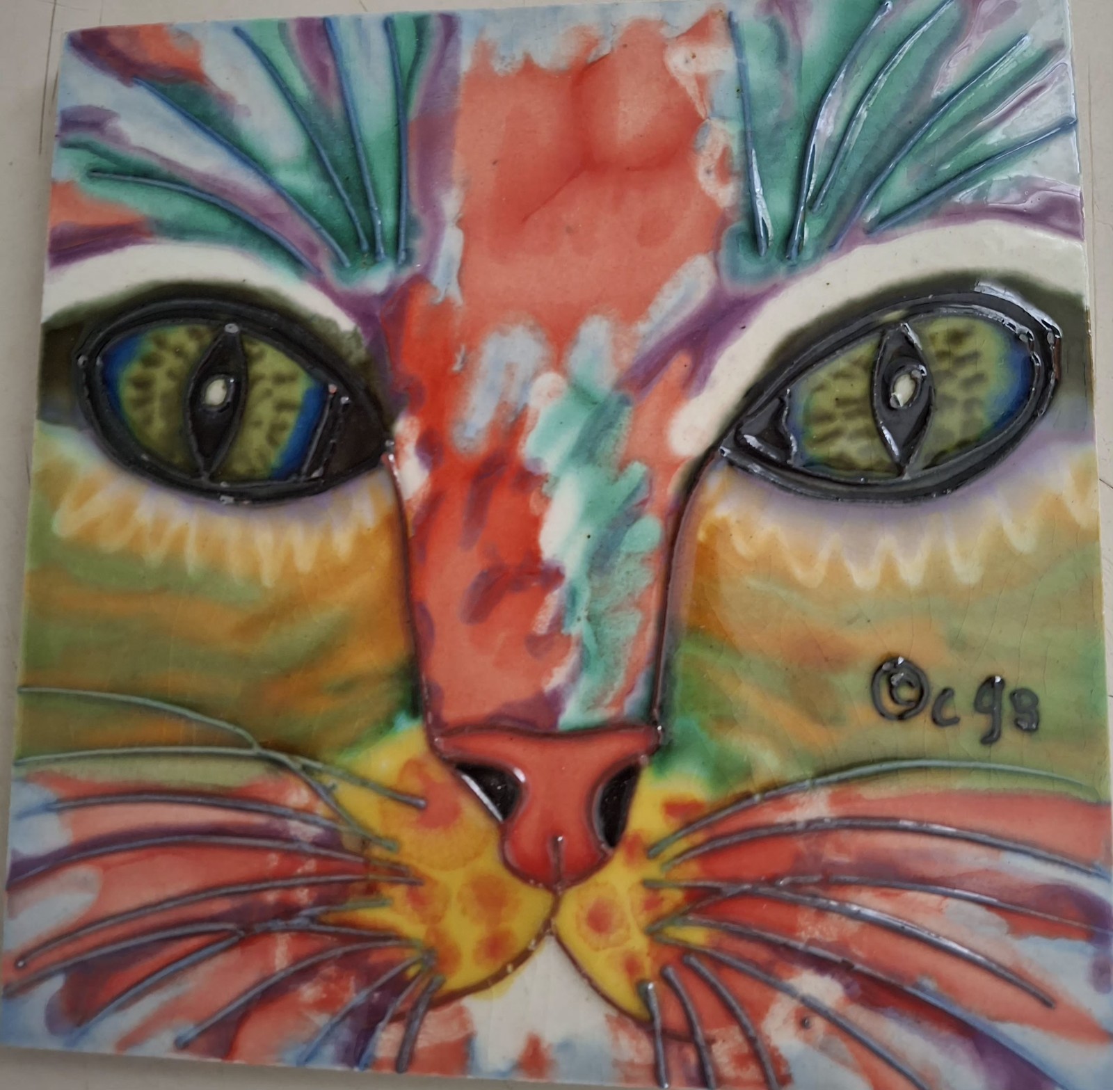 EN VOGUE Hand-Painted by Claudia Sanchez CGS Ceramic 6