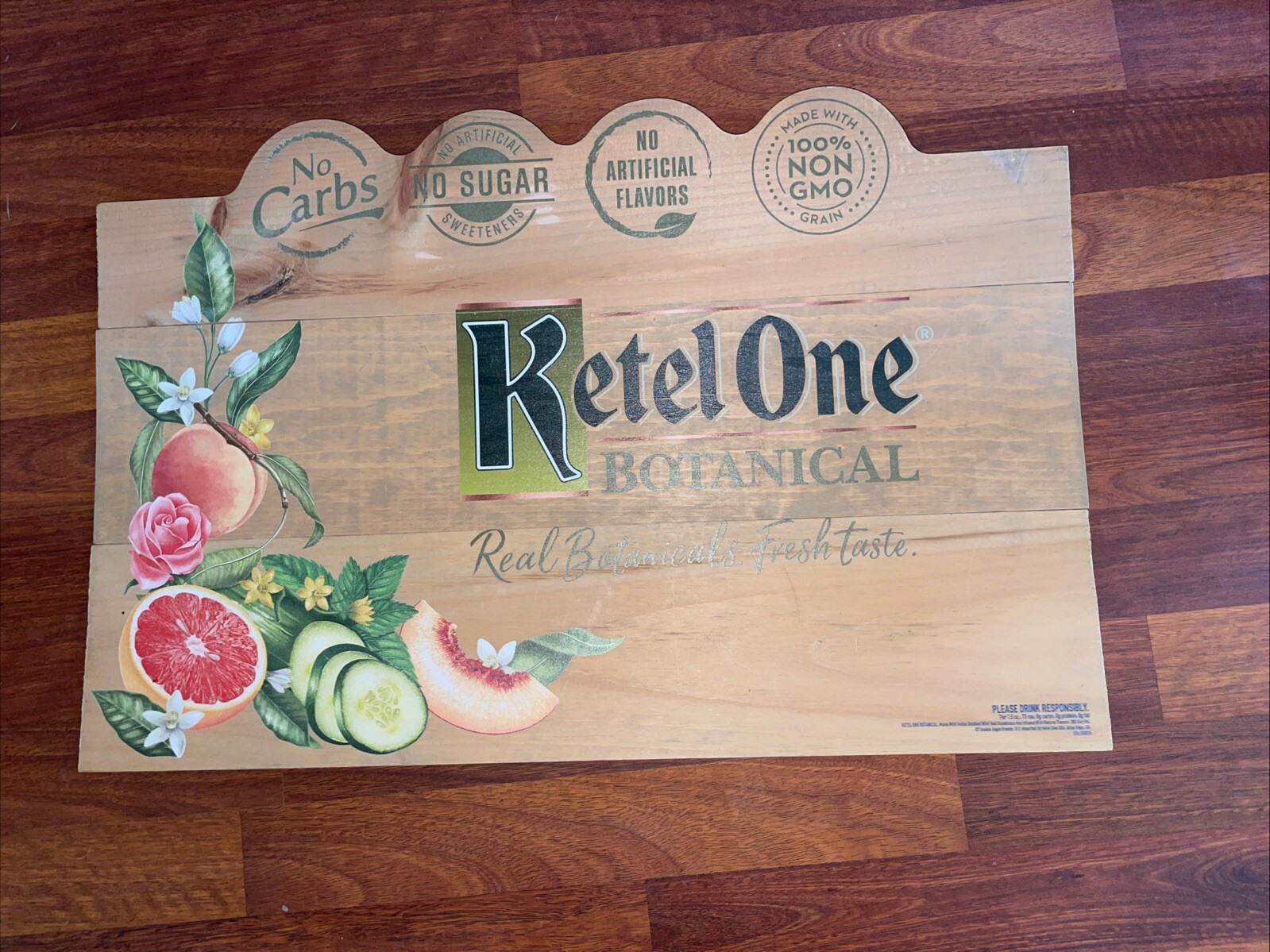 Ketel One Botanical Vodka Wooden Sign Bar Pub Man Cave She Shed Ketel One Botanical Vodka Wooden Sign Bar Pub Man Cave She Shed
