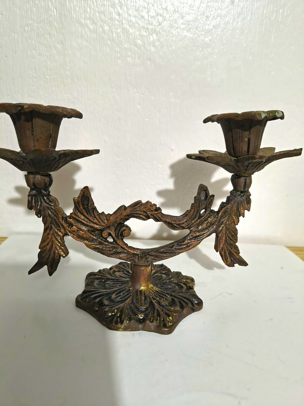 Antique Bronze / Brass  2-Arm Candelabra 8\