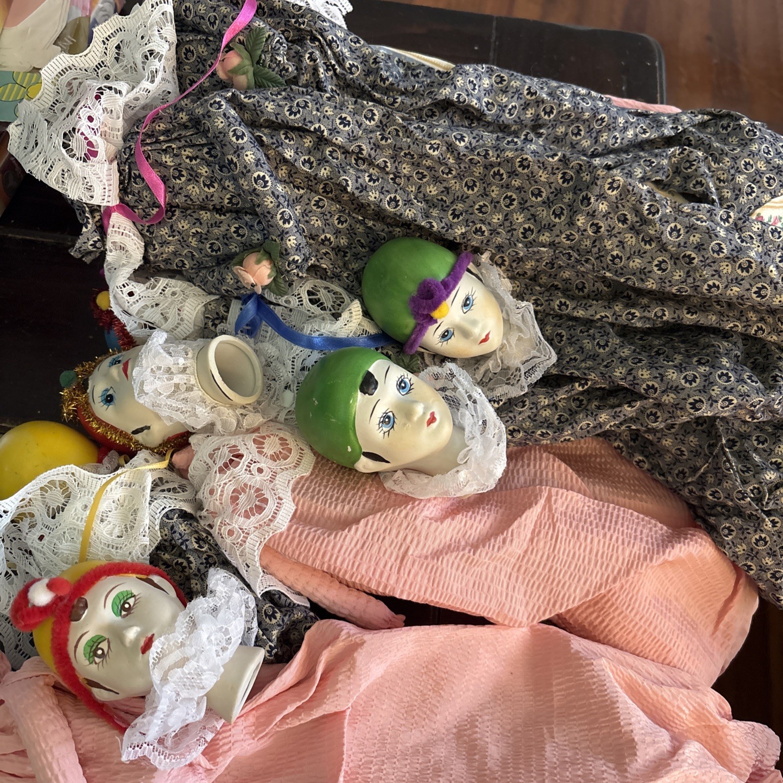 Jester Body Ornament , Wall Hanging Or Shelf Vintage  ~Lot Project Needs Asemble