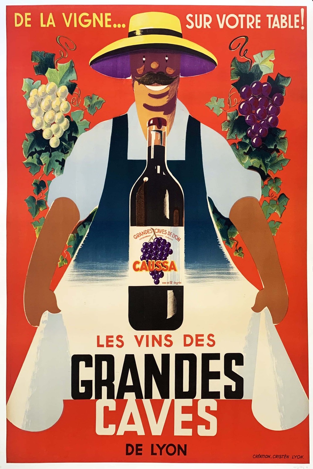 🍇 Les Vins des Grandes Caves Poster - 24x36” - 200gsm Paper🗞️ Hi-Res💎 Print
