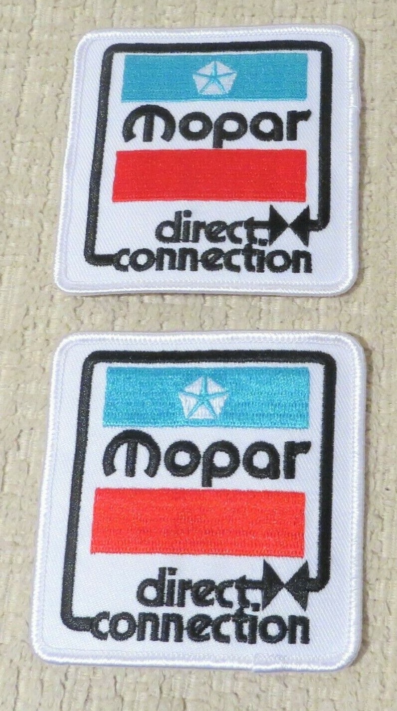 SET OF 2 - MOPAR DIRECT CONNECTION PATCH - NOS - VINTAGE PATCHES - HIGH QUALITY