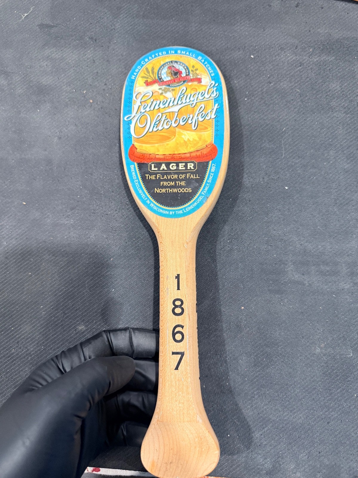 Leinenkugel’s Leinie’s Seasonal Oktoberfest Lager Canoe Paddle Beer Tap Handle