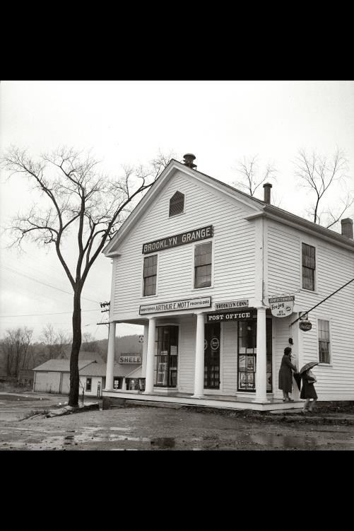 Brooklyn Connecticut 1940 Post Office General Store Rainy Day Brooklyn Grange