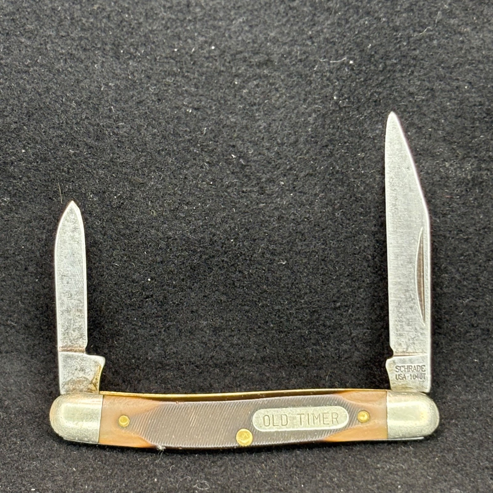 VINTAGE SCHRADE USA POCKET KNIFE OLD-TIMER 104OT PEN JACK CARBON STEEL ORIGINAL