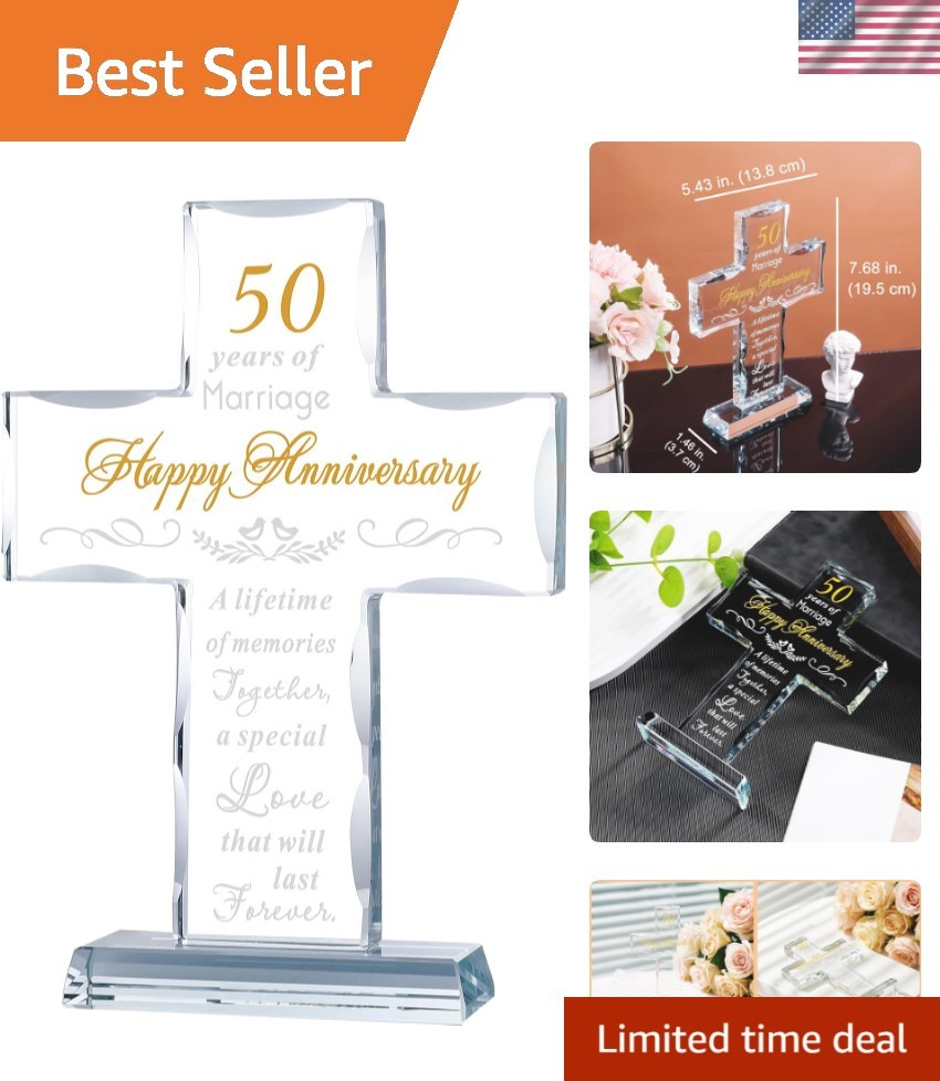 50th Wedding Anniversary Cross Gifts for Couple, 50 Anniversary 50th Wedding Anniversary Cross Gifts for Couple, 50 Anniversary