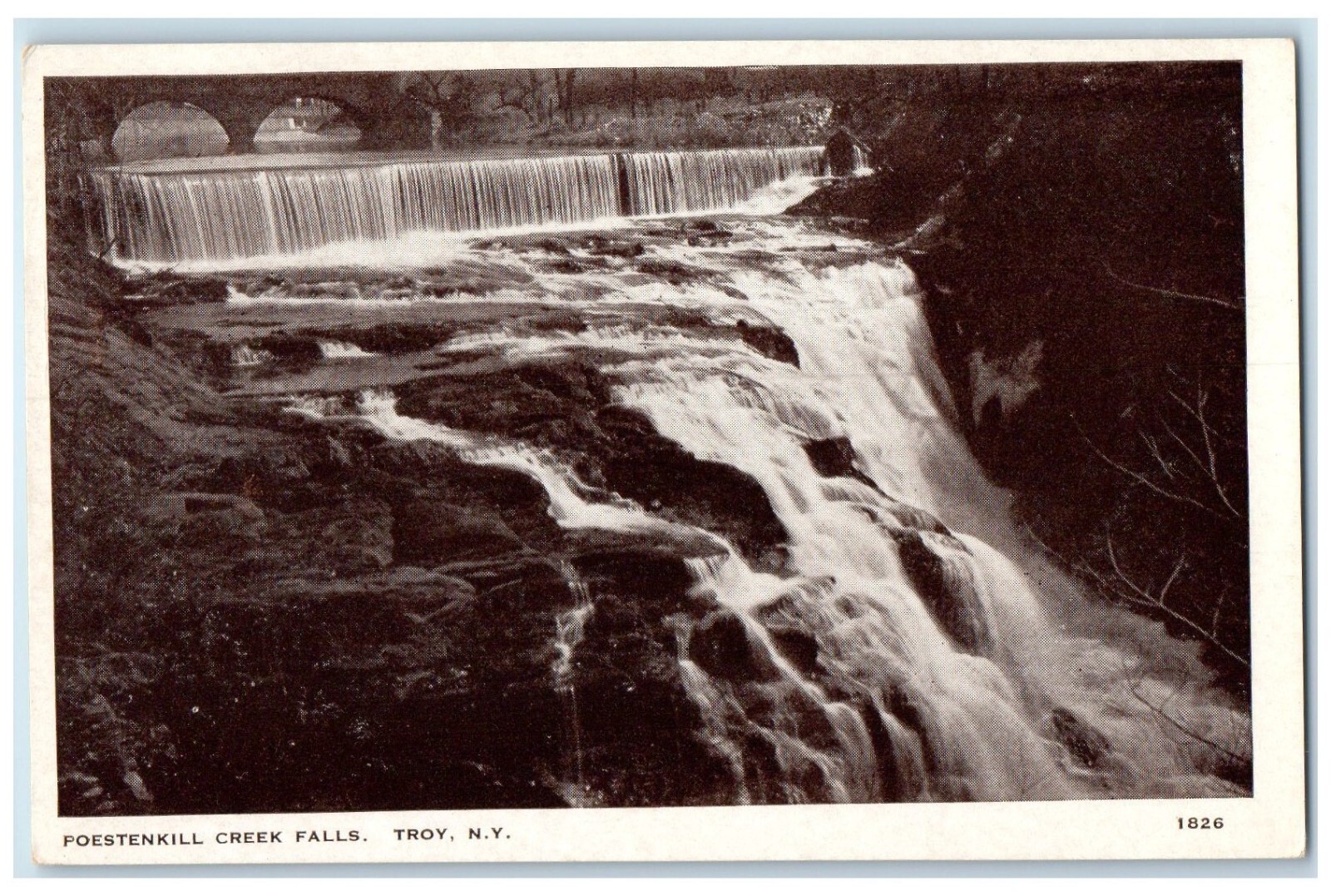 c1930\'s Poestenkill Creek Falls Troy New York NY Vintage Unposted Postcard c1930\'s Poestenkill Creek Falls Troy New York NY Vintage Unposted Postcard